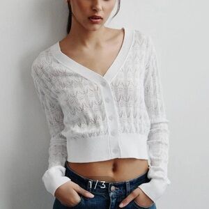 DKNY Pointelle Cardigan